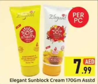 GATE Elegant Sunblock Cream 170Gm Asstd offer