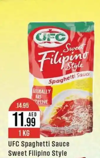 West Zone Supermarket UFC Spaghetti Sauce Sweet Filipino Style 1kg offer