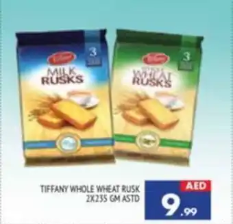 Al Madina TIFFANY WHOLE WHEAT RUSK 2X235 GM ASTD offer