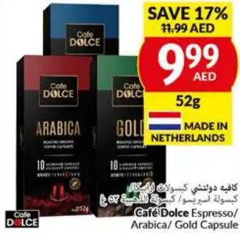 Viva Cafe Dolce Espresso/ Arabica/Gold Capsule 52g offer