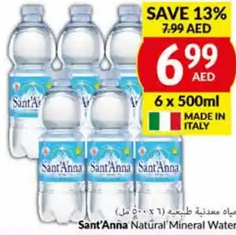 Viva Sant'Anna Natural Mineral Water 6 x 500ml offer