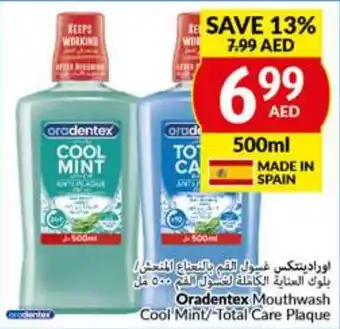 Viva Oradentex Mouthwash Cool Mint Total Care Plaque 500ml offer