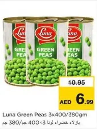 Nesto Luna Green Peas 3x400 380gm offer