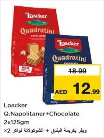 Nesto Loacker Q. Napolitaner + Chocolate 2 x 125gm offer