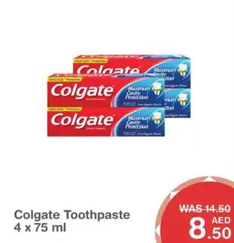 Choithrams Colgate Toothpaste 4 x 75 ml offer