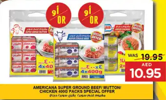 Spar AMERICANA SUPER GROUND BEEF / MUTTON / CHICKEN 400G PACKS offer