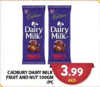 Grand Hyper Market CADBURY DAIRY MILK FRUIT AND NUT 100GM /PC offer