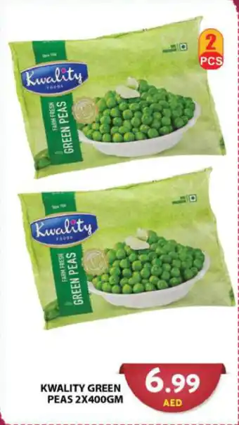 Grand Hyper Market KWALITY GREEN PEAS 2X400GM offer
