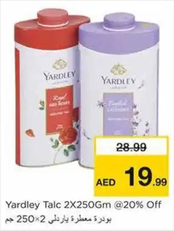 Nesto Yardley Talc 2X250Gm offer