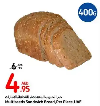 Carrefour Multiseeds Sandwich Bread, Per Piece offer