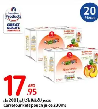 Carrefour Kids pouch juice 200ml offer