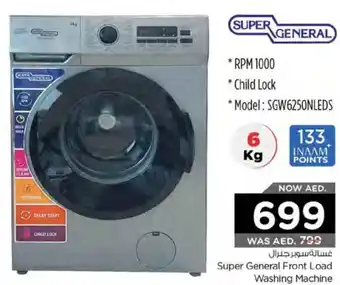 Nesto Super General Front Load Washing Machine 6kg offer