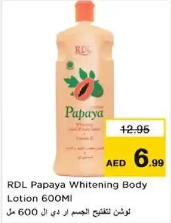 Nesto RDL Papaya Whitening Body Lotion 600mL offer