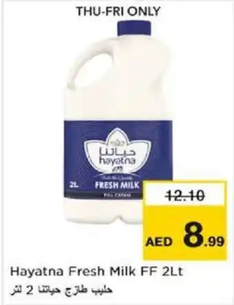 Nesto Hayatna Fresh Milk FF 2Lt offer