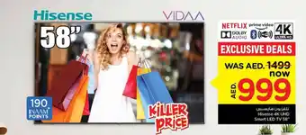 Nesto Hisense 4K UHD Smart LED TV 58 offer