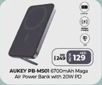 Lulu Hypermarket AUKEY PB MS01 6700mAh Maga Air Power Bank with 20W PD offer