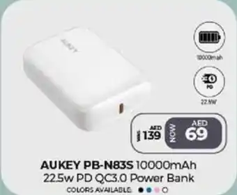 Lulu Hypermarket AUKEY PB N835 10000mAh 22.5w PD QC3.0 Power Bank offer