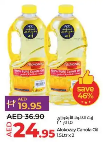 LuLu Express Alokozay Canola Oil 1.5Ltr x2 offer