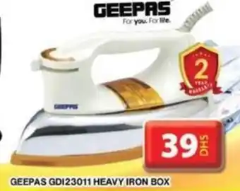 Grand Hyper Market GEEPAS GD123011 HEAVY IRON BOX offer