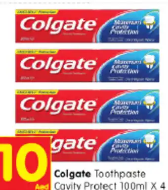 Al Madina Hypermarket Colgate Toothpaste Cavity Protect 100ml X 4 offer