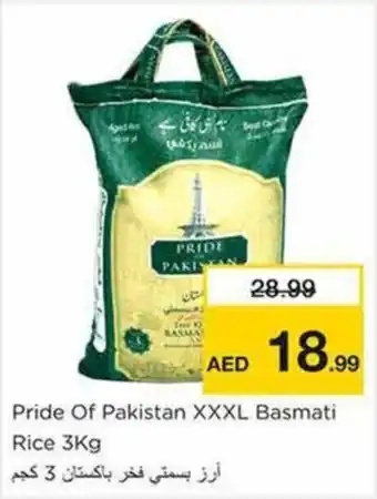 Nesto Pride Of Pakistan XXXL Basmati Rice 3Kg offer