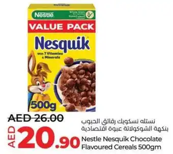 Lulu Hypermarket Nestle Nesquik Chocolate Flavoured Cereals 500gm offer