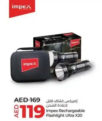 Lulu Hypermarket Impex Rechargeable Flashlight Ultra X20 offer