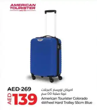 Lulu Hypermarket American Tourister Colorado 4Wheel Hard Trolley 55cm Blue offer