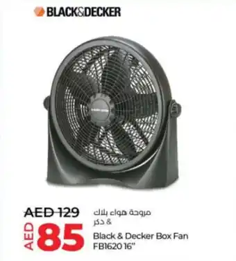 Lulu Hypermarket Black and Decker Box Fan FB1620 16 offer