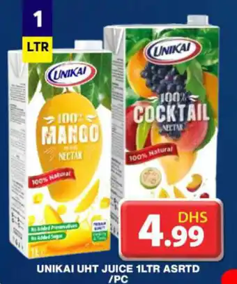 Grand Hyper Market UNIKAI UHT JUICE 1LTR ASRTD PC offer