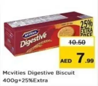 Nesto Mcvities Digestive Biscuit 400g+25%Extra offer