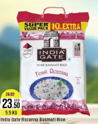 West Zone Supermarket India Gate Rozanna Basmati Rice 5.5kg offer