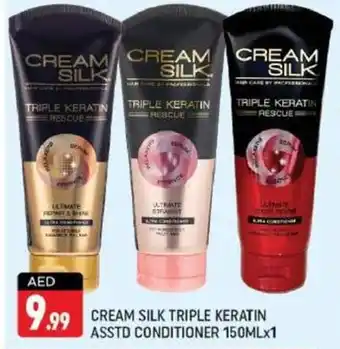 Shaklan CREAM SILK TRIPLE KERATIN ASSTD CONDITIONER 150MLX1 offer