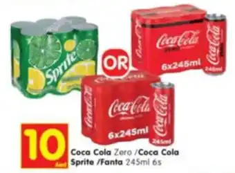 Al Madina Coca Cola Zero/Coca Cola Sprite/Fanta 245ml 6s offer