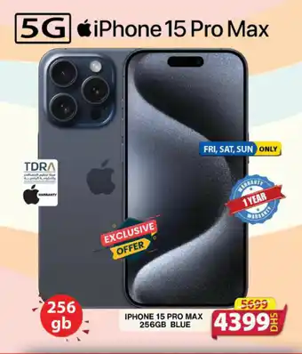 Grand Hyper Market IPHONE 15 PRO MAX 256GB BLUE offer