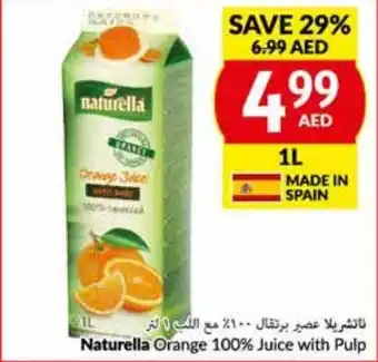 Viva Naturella Orange 100% Juice with Pulp 1L offer