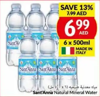 Viva Sant'Anna Natural Mineral Water 6 x 500ml offer