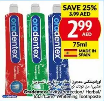 Viva Oradentex Cavity Protection/ Herbal/ Total Care/ Whitening Toothpaste offer