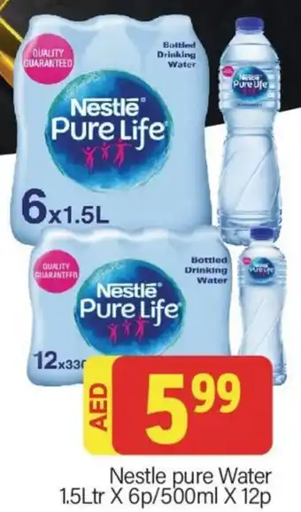 City Retail Supermarket Nestle pure Water 1.5Ltr x 6p / 500ml x 12p offer