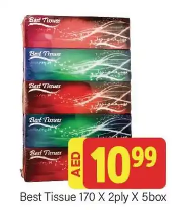 City Retail Supermarket Best Tissue 170 X 2ply X 5box offer