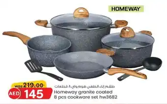 KM Trading Homeway granite coated 8 pcs cookware set hw3682 offer