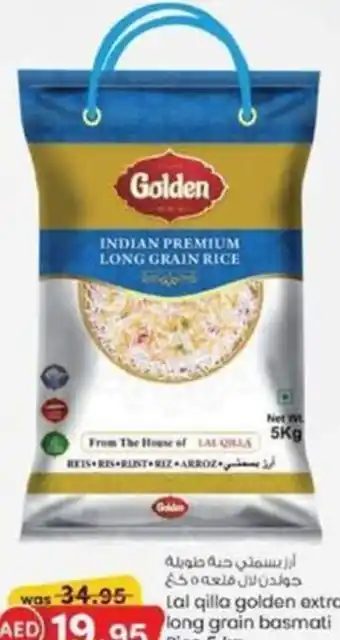 KM Trading Lal qilla golden extra long grain basmati Rice 5 kg offer