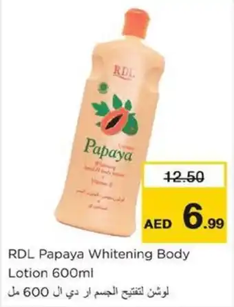 Nesto RDL Papaya Whitening Body Lotion 600mL offer