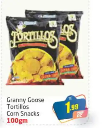 Delta Centre Granny Goose Tortillos Corn Snacks 100gm offer