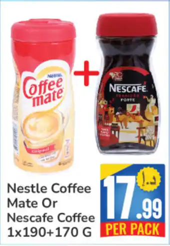 Day To Day Nestle Coffee Mate Or Nescafe Coffee 1x190+170 G PER PACK offer