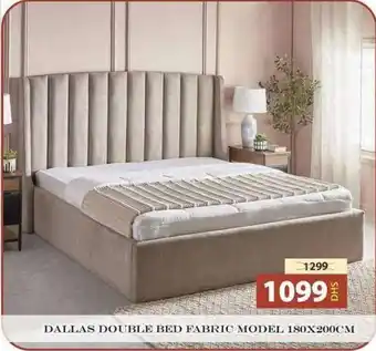 Grand Hyper Market DALLAS DOUBLE BED FABRIC MODEL 180X200CM offer