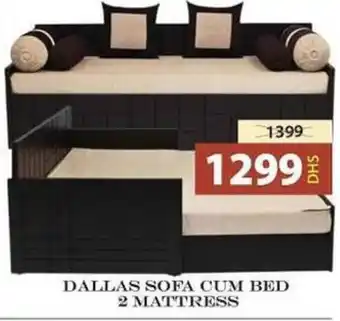 Grand Hyper Market DALLAS SOFA CUM BED 2 MATTRESS offer