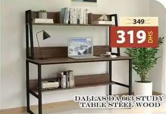 Grand Hyper Market DALLAS DA 663 STUDY TABLE STEEL WOOD offer