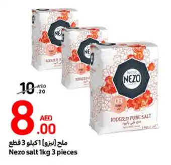 Carrefour Nezo salt 1kg 3 pieces offer