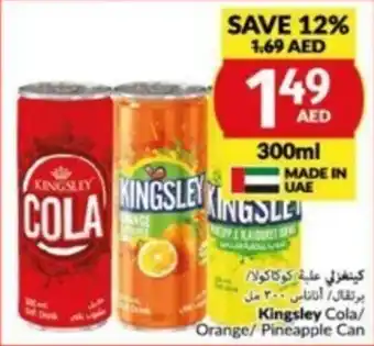 Viva Kingsley Cola/ Orange/Pineapple Can 300ml offer